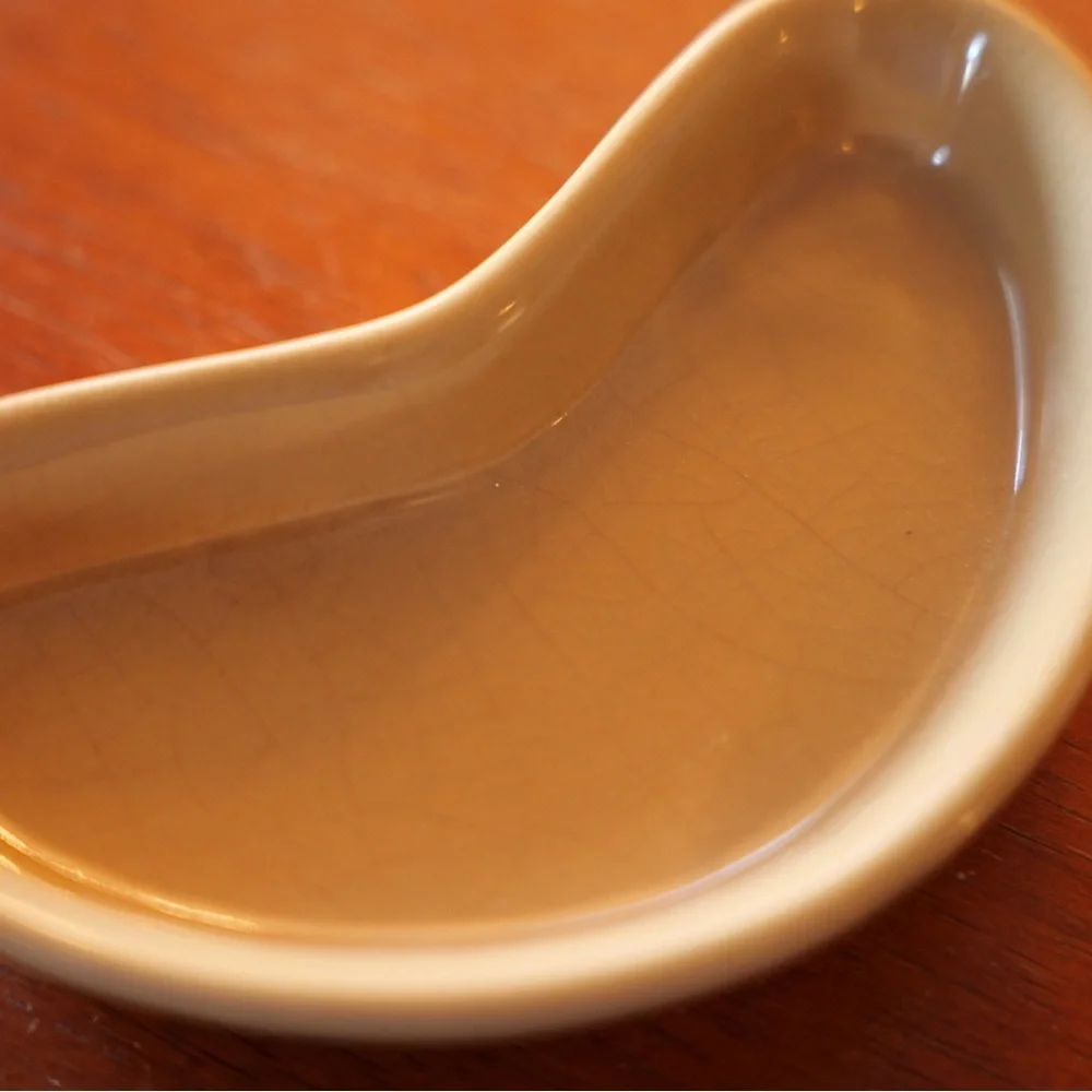 Vintage Kidney Bean Style Handmade Pottery Piece